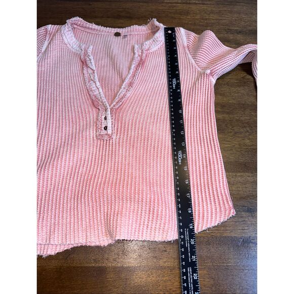 Free People One Colt Waffle Knit Henley Top - Picture 5 of 7